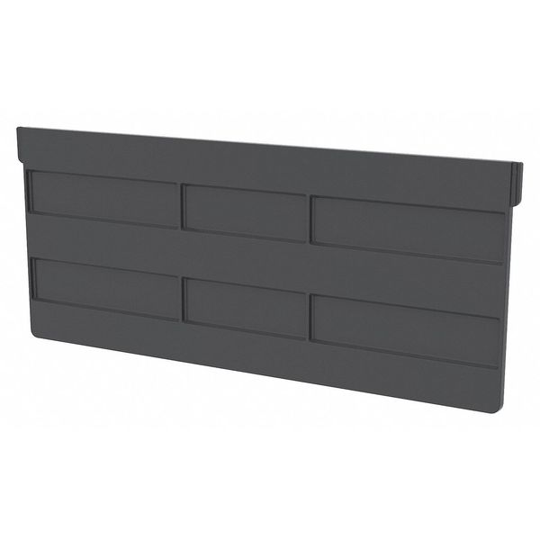 Plastic Divider, Black, 15 13/32 in L, Not Applicable W, 6 1/8 in H