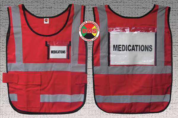 Safety Vest, Red, Nylon