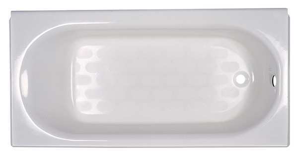 Recess Bath with Integral Overflow for Above Floor Rough Installation, 60 in L, 30 in W, White