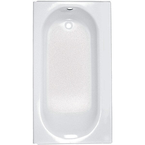 Recess Bath with Luxury Ledge, 60 in L, 34 in W, White, Americast(R)