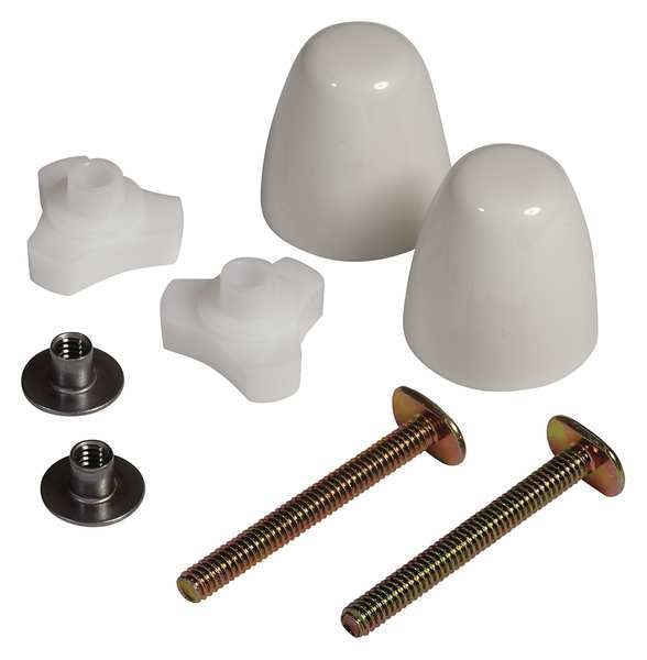 EZ-Install Bolt Cap Kit, Toilet, Plastic