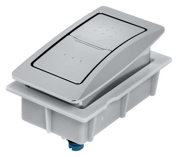 Rectangle Push Button, Plastic/Metal