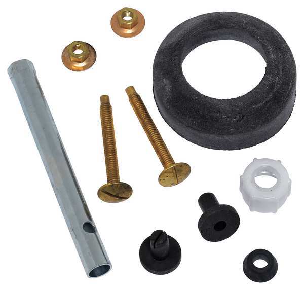 Tank Coupling Kit, Toilet, Brass/Rubber
