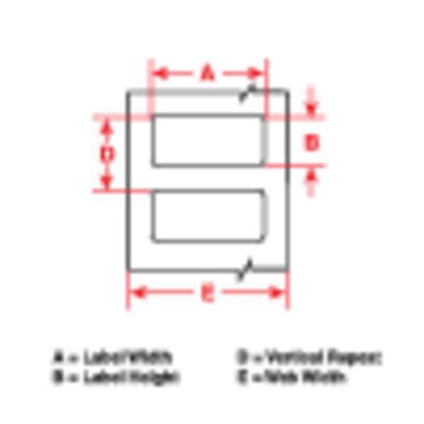 Thermal Transfer Label, White, Labels/Roll: 3000