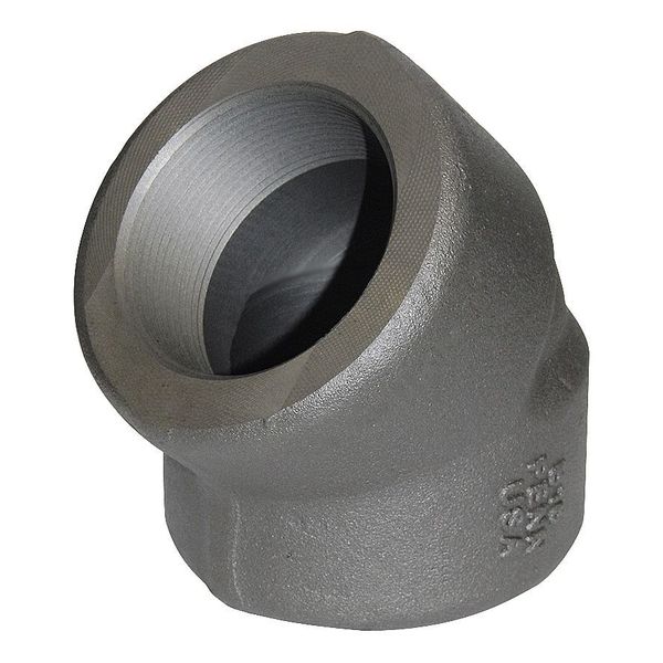 Elbow 45 deg, Low Temp Steel, FNPT, 1/2in.