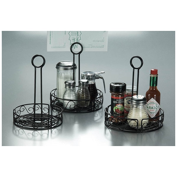Condiment Rack, Black, 6 1/4 x 9 In.