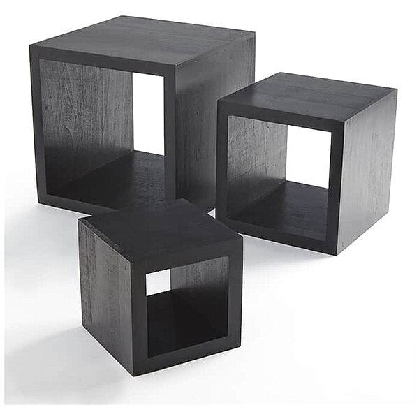 Riser Set, Wood, Black