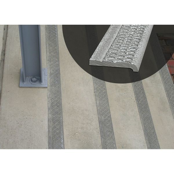 Stair Nosing, Gray, 48in W, Cast Alum, AG101.4-4