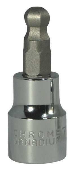 7 mm Tip, Socket Bit, Metric 3/8 in Drive