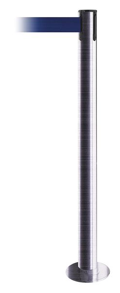 Fixed Barrier Post w/ Belt, 13 ft. L, Blue