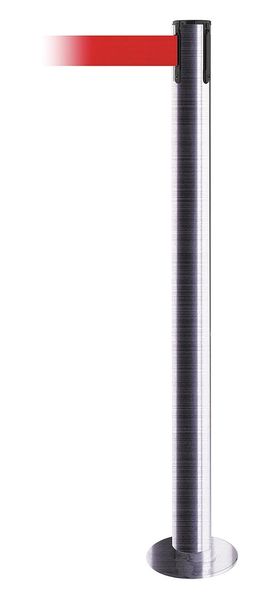 Fixed Barrier Post with Belt, Red