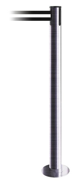 Fixed Barrier Post with Belt, Black/White
