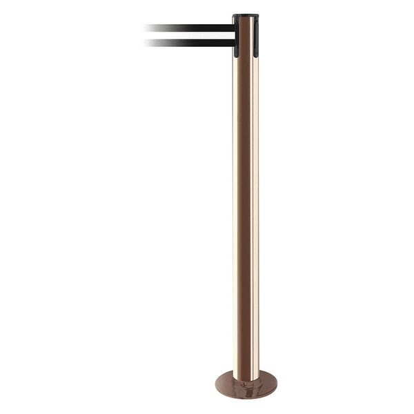 Fixed Barrier Post with Belt, Black/White