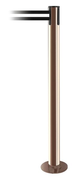 Fixed Barrier Post with Belt, Black/White