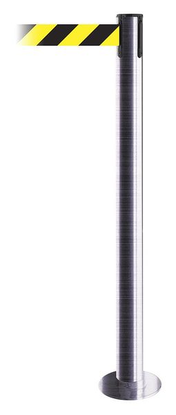 Fixed Barrier Post w/ Belt, 36-1/2 In. H