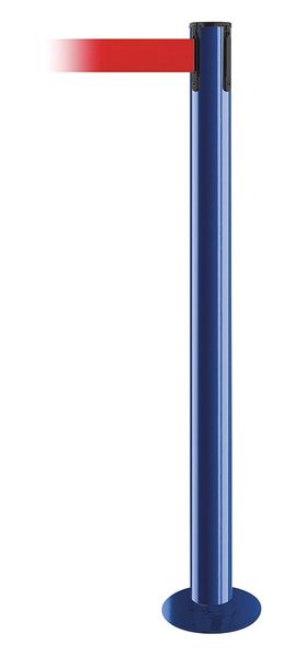 Fixed Barrier Post with Belt, Red
