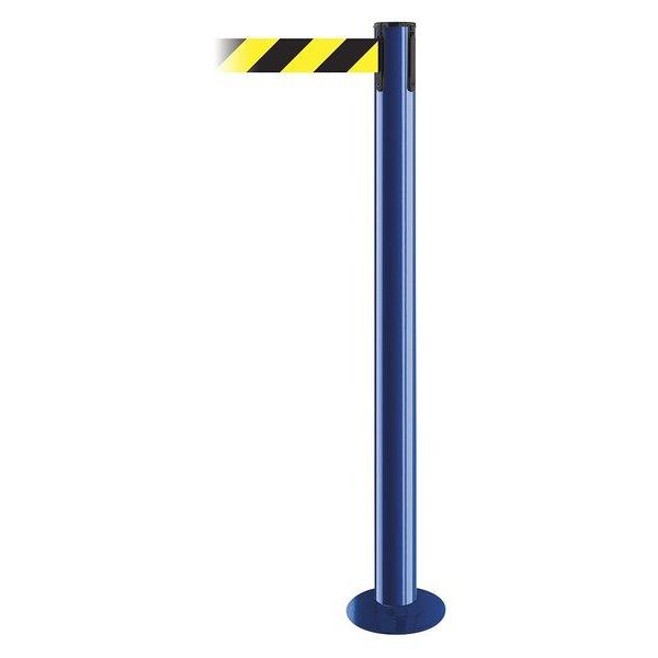 Fixed Barrier Post with Belt, Blue