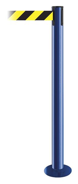 Fixed Barrier Post with Belt, Blue