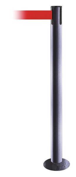 Fixed Barrier Post with Belt, Red