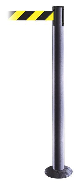 Fixed Barrier Post w/ Belt, 36-1/2 In. H