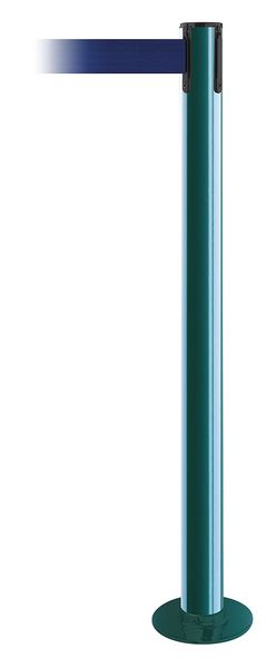 Fixed Barrier Post w/ Belt, 13 ft. L, Blue
