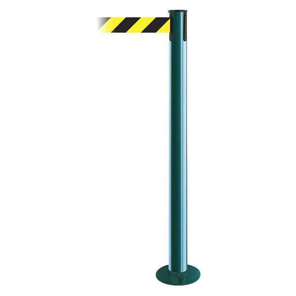 Fixed Barrier Post with Belt, Green