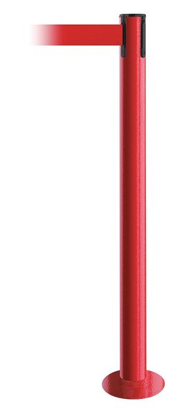 Fixed Barrier Post with Belt, Red