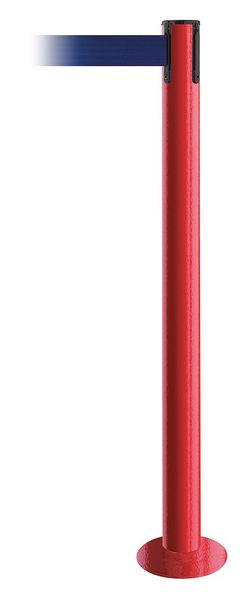 Fixed Barrier Post w/ Belt, 13 ft. L, Blue