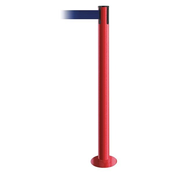 Fixed Barrier Post with Belt, Blue