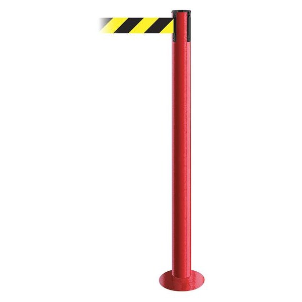 Fixed Barrier Post with Belt, Red