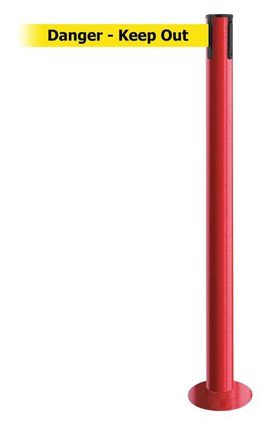 Fixed Barrier Post with Belt, 7-1/2 ft. L