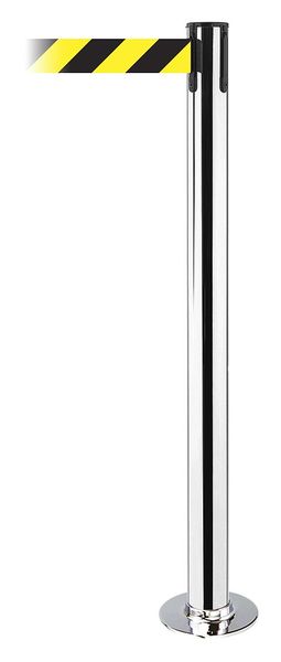 Fixed Barrier Post w/ Belt, 36-1/2 In. H