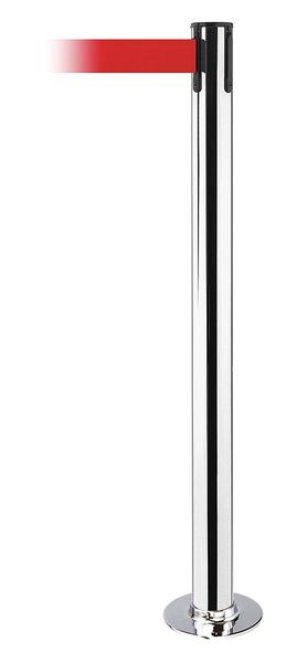 Fixed Barrier Post w/ Belt, 13 ft. L, Red