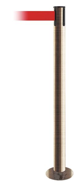 Fixed Barrier Post w/ Belt, 13 ft. L, Red