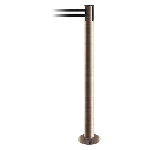 Fixed Barrier Post with Belt, Black/White