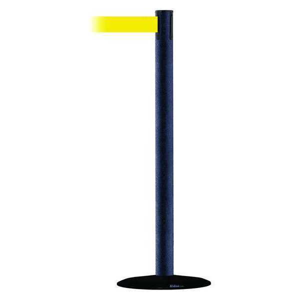 Barrier Post with Belt, 13 ft. L, Yellow
