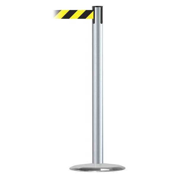 Barrier Post with Belt, Metal, 13 ft. L