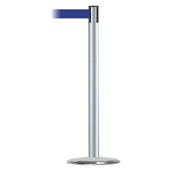 Barrier Post with Belt, Metal, 13 ft. L
