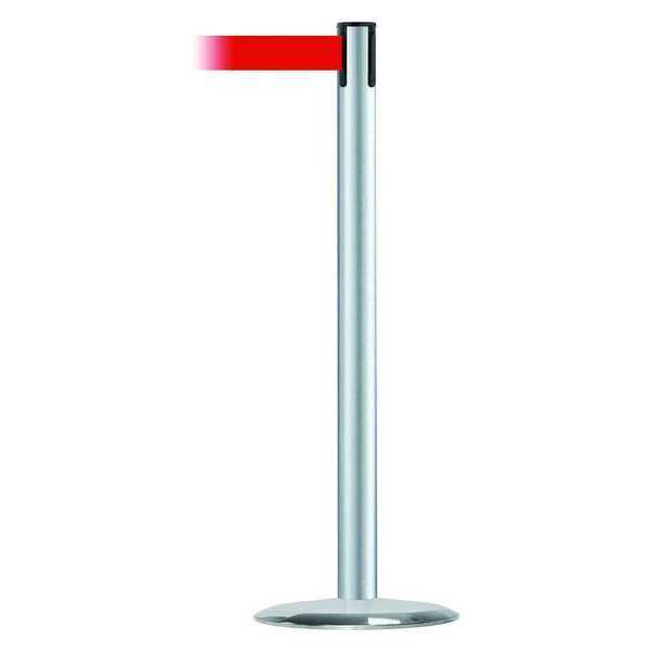 Barrier Post with Belt, Metal, 13 ft. L
