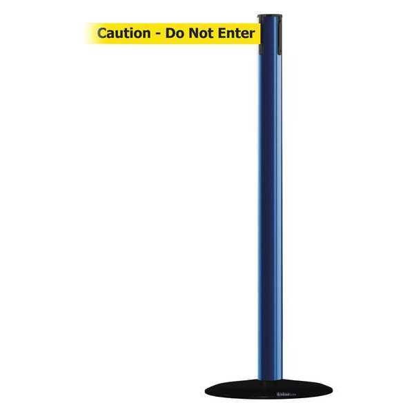 Barrier Post with Belt, 13 ft. L, Yellow