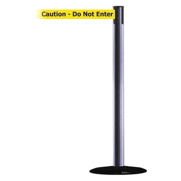 Barrier Post with Belt, 13 ft. L, Yellow