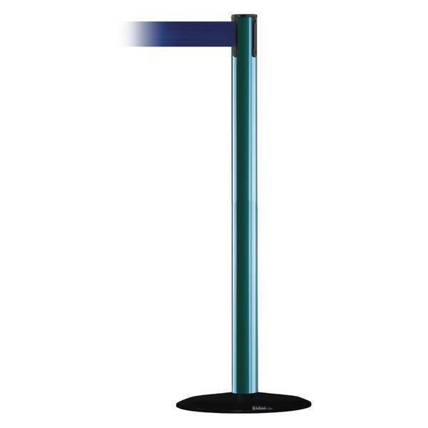 Barrier Post with Belt, 13 ft. L, Blue