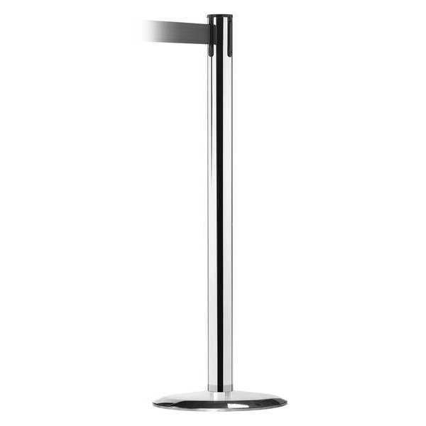 Barrier Post with Belt, Metal, 13 ft. L
