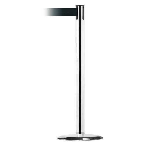 Barrier Post with Belt, Metal, 13 ft. L