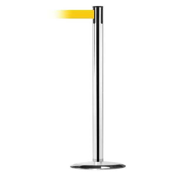 Barrier Post with Belt, Metal, 13 ft. L