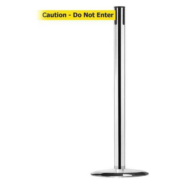 Barrier Post with Belt, Metal, 13 ft. L