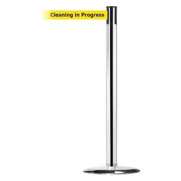 Barrier Post with Belt, Metal, 13 ft. L