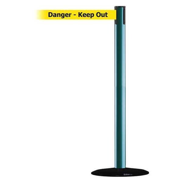 Barrier Post w/ Belt, 7-1/2 ft. L, Yellow