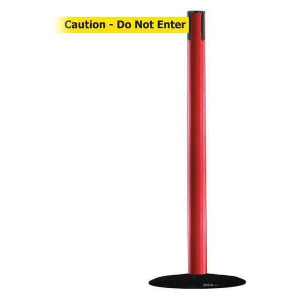 Barrier Post w/ Belt, 7-1/2 ft. L, Yellow