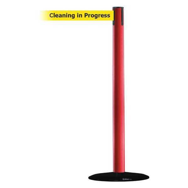 Barrier Post w/ Belt, 7-1/2 ft. L, Yellow